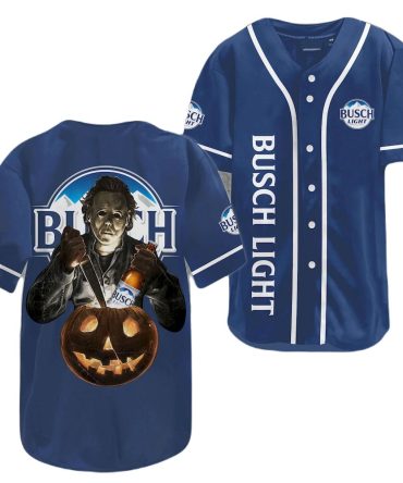 Limited Edition Busch Light Halloween Baseball Jersey – Spooky Style For Beer Lovers
