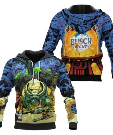 Busch Light Hoodie Busch Light Old Solitary Astronaut Hoodie Colorful Unisex