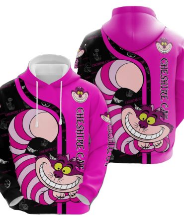 Aiw Hoodie Cheshire Cat Character Hoodie Black Pink Unisex