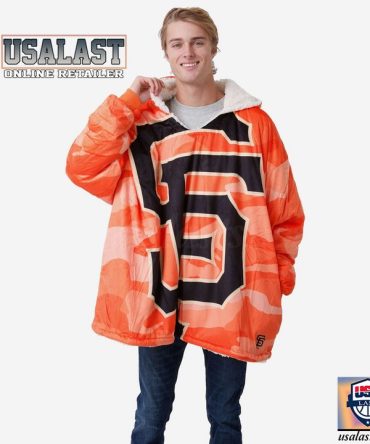 San Francisco Giants Camo Fleece Oodie, Blanket Hoodie Hooded Blanket