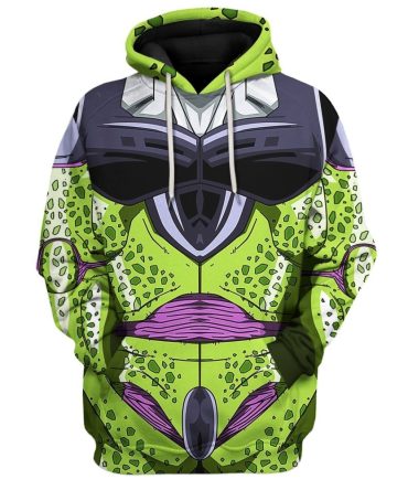 Dragon Ball Z T-Shirt Dragon Ball Z Cell Costume 3D Green T-Shirt Hoodie For Anime Fan