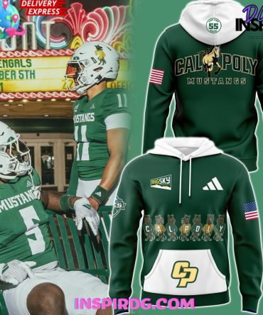Cal Poly Mustangs Big Sky 2024 Green Hoodie