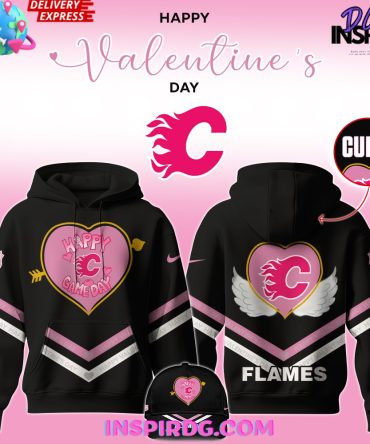 Calgary Flames Happy Valentine 2025 All Over Print Hoodie, 3D Hoodie