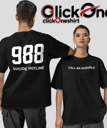 Call An Audible 988 Suicide Hotline Las Vegas Raiders Two-Sided T-Shirt