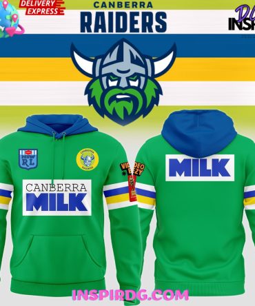 Canberra Raiders Retro Milk Green Hoodie