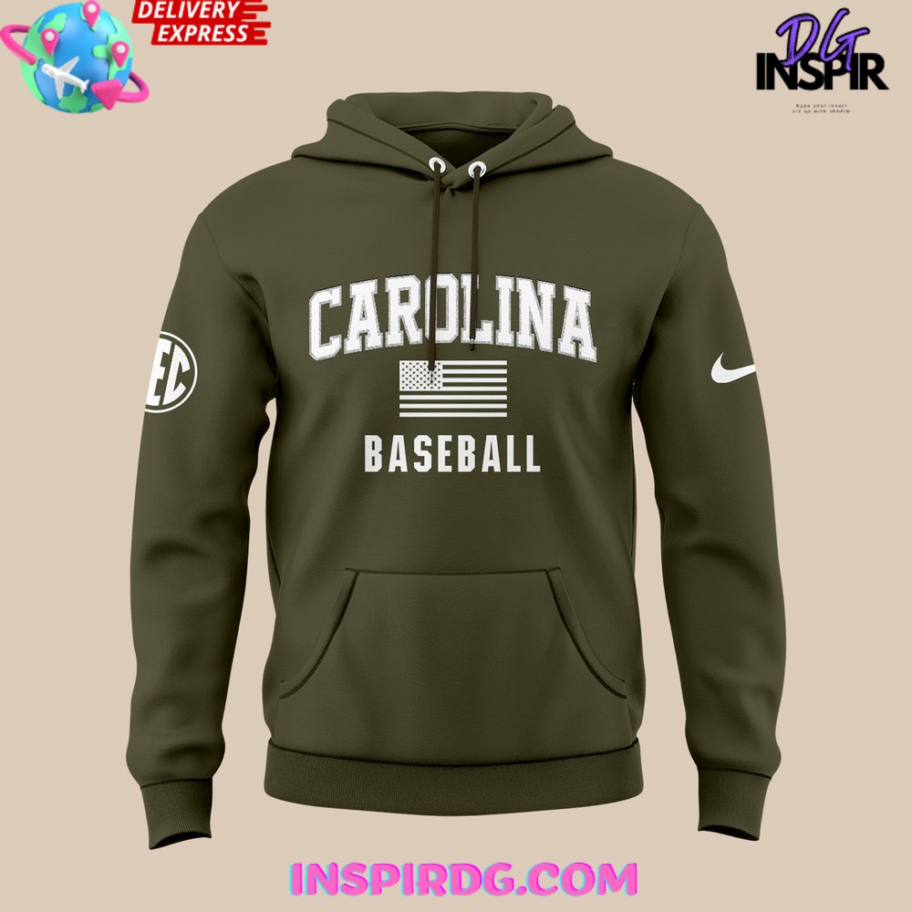 Carolina Gamecocks Baseball Military Appreciation Special Hoodie - Image 2