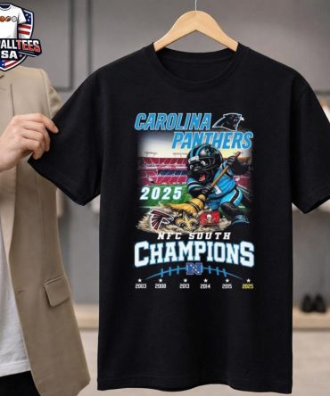 Carolina Panthers 2025 Nfc South Champions 2003-2025 Mascot Vintage Unisex Shirt