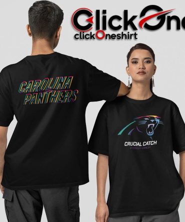 Carolina Panthers Intercept Cancer Crucial Catch Two-Sided T-Shirt