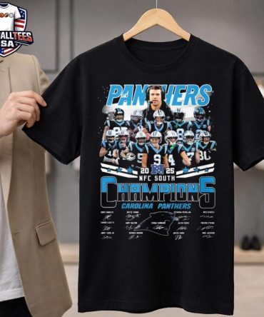 Carolina Panthers Nfc South Champions 2025 Signatures Unisex Shirt