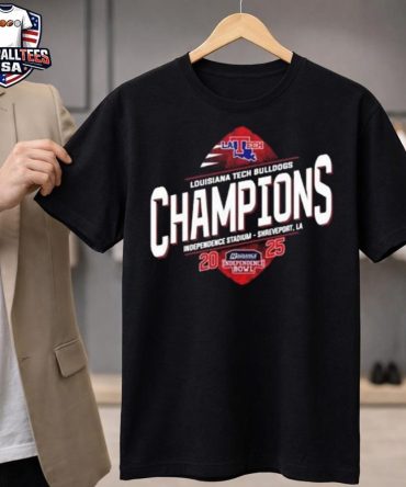 Celebrates Louisiana Tech Bulldogs Won Independence Bowl Champions 2025 At Independence Stadium Shreveport La Unisex Shirt