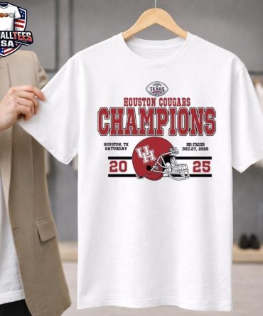 Champions Houston Cougars Football Named To Champions 2025 Kinder'S Texas Bowl Helmet Unisex Shirt