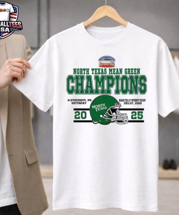 Champions North Texas Mean Green Football Named To Champions 2025 Isleta New Mexico Bowl Helmet Unisex Shirt