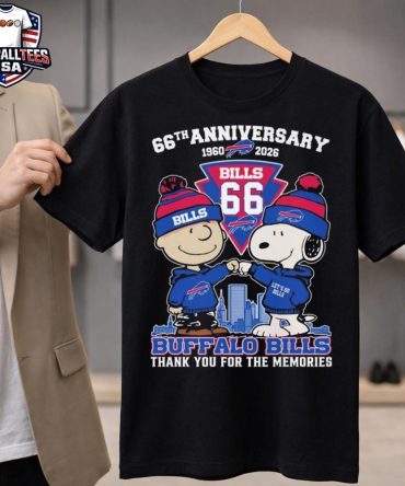 Charlie Brown And Snoopy X Buffalo Bills 66Th Anniversary 1960-2026 Thank You For The Memories Unisex Shirt