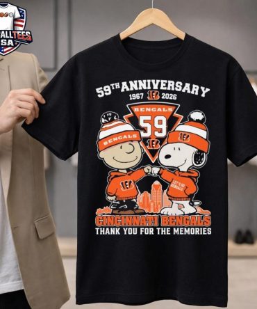 Charlie Brown And Snoopy X Cincinnati Bengals 59Th Anniversary 1967-2026 Thank You For The Memories Unisex Shirt