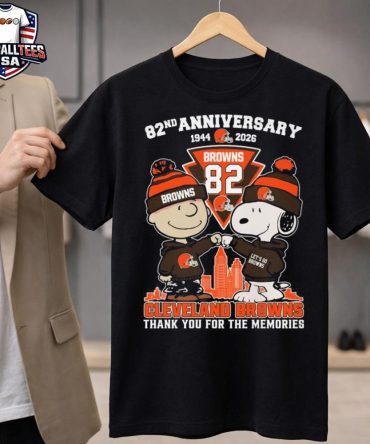 Charlie Brown And Snoopy X Cleveland Browns 82Th Anniversary 1944-2026 Thank You For The Memories Unisex Shirt