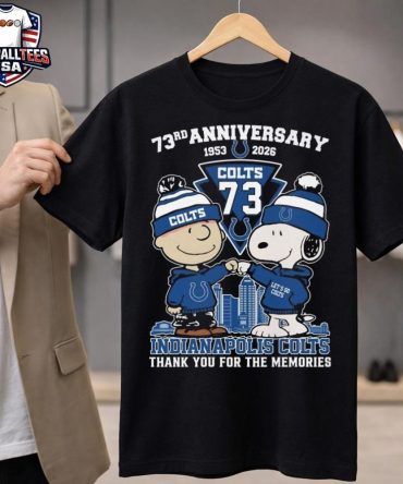 Charlie Brown And Snoopy X Indianapolis Colts 73Th Anniversary 1953-2026 Thank You For The Memories Unisex Shirt