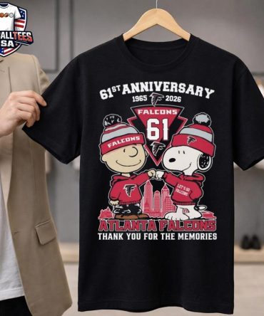 Charlie Browns And Snoopy X Atlanta Falcons 61Th Anniversary 1965-2026 Thank You For The Memories Unisex Shirt