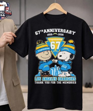 Charlie Browns And Snoopy X Los Angeles Chargers 67Th Anniversary 1959-2026 Thank You For The Memories Unisex Shirt