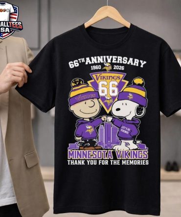 Charlie Browns And Snoopy X Minnesota Vikings 66Th Anniversary 1960-2026 Thank You For The Memories Unisex Shirt