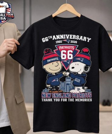 Charlie Browns And Snoopy X New England Patriots 66Th Anniversary 1960-2026 Thank You For The Memories Unisex Shirt