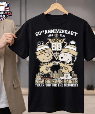Charlie Browns And Snoopy X New Orleans Saints 60Th Anniversary 1966-2026 Thank You For The Memories Unisex Shirt