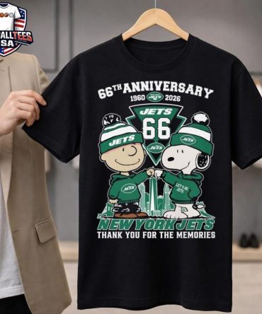 Charlie Browns And Snoopy X New York Jets 66Th Anniversary 1960-2026 Thank You For The Memories Unisex Shirt