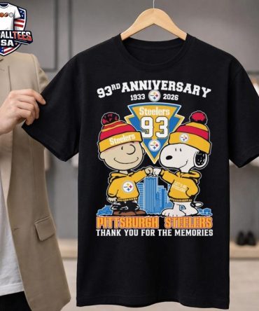 Charlie Browns And Snoopy X Pittsburgh Steelers 93Th Anniversary 1933-2026 Thank You For The Memories Unisex Shirt