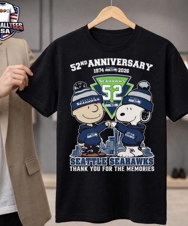 Charlie Browns And Snoopy X Seattle Seahawks 52Th Anniversary 1974-2026 Thank You For The Memories Unisex Shirt