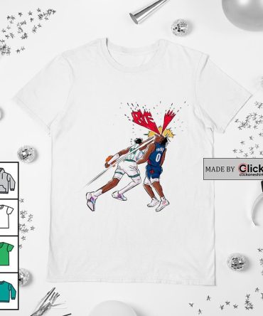 Charlotte Hornets Brandon Miller Punching Tyrese Maxey Art Shirt