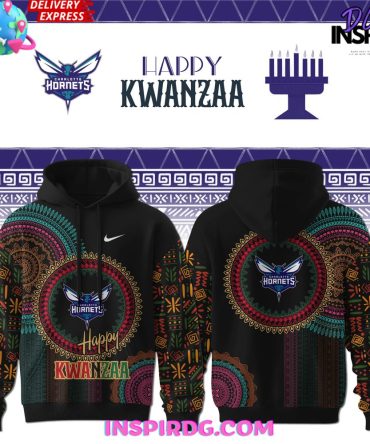 Charlotte Hornets Happy Kwanzaa 2025 All Over Print Hoodie, 3D Hoodie