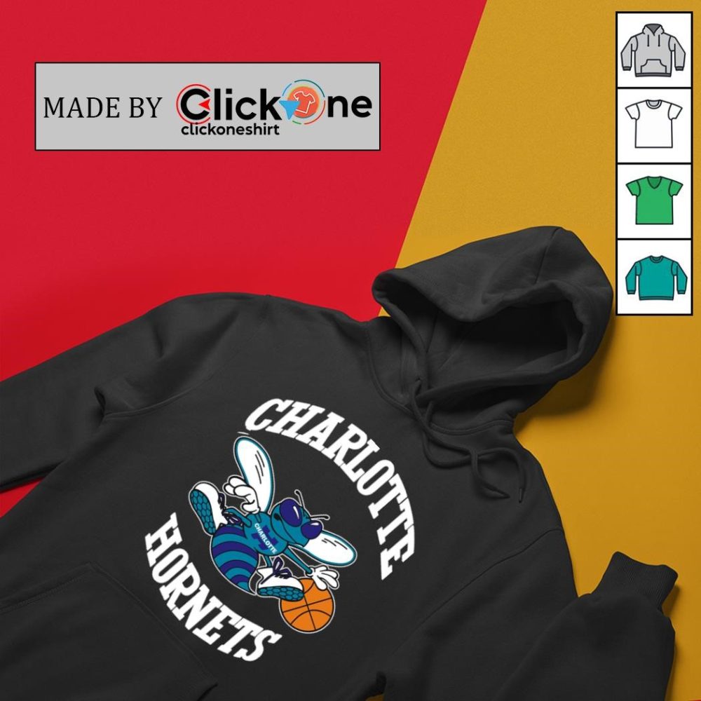 Charlotte Hornets Mitchell And Ness Hardwood Classics Shirt - Image 2