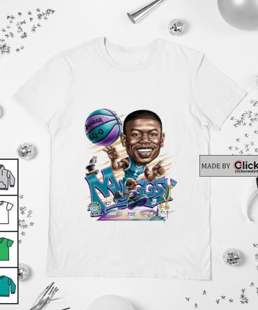 Charlotte Hornets Muggsy Bogues Dunbar 60-0 Signature Shirt
