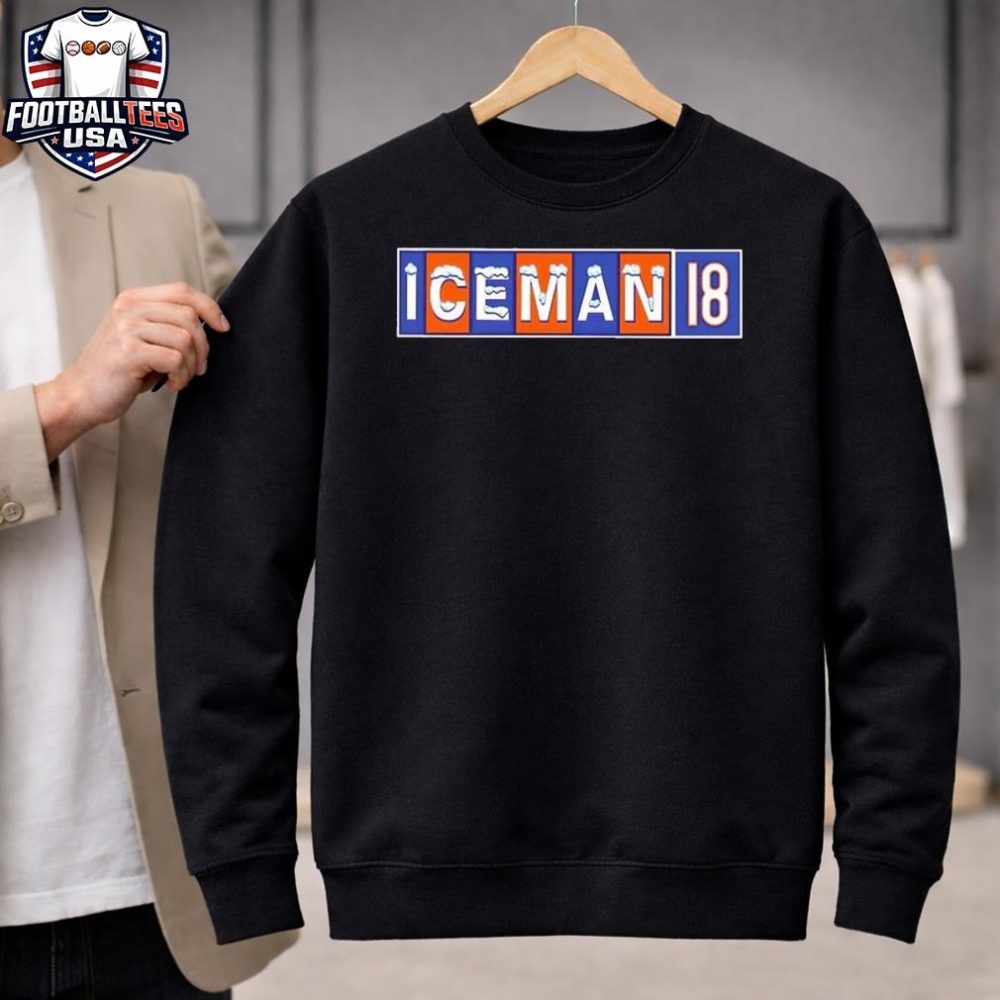 Chicago Bears 18 Caleb Williams Ice Man Unisex Shirt - Image 2