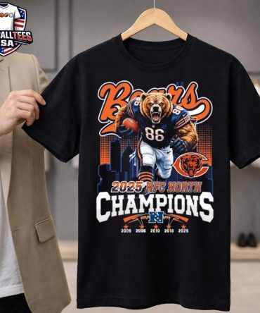 Chicago Bears 2025 Nfc North Champions Mascot Unisex Shirt