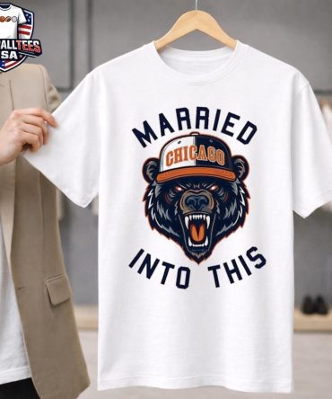 Chicago Bears Football Married Into This Mascot Logo Unisex Shirt