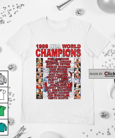 Chicago Bulls 1998 Nba World Champions Team Rosters Shirt