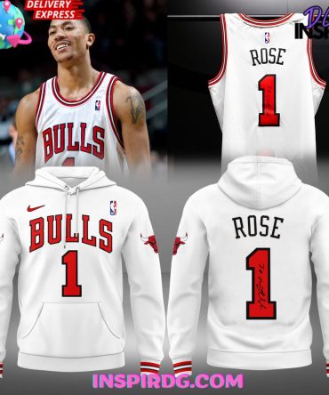 Chicago Bulls Derrick Rose Signature All Over Print Hoodie, 3D Hoodie