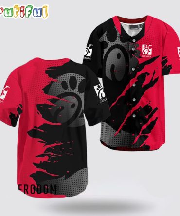 Chick Fil A Metal Crack Pattern Baseball Jersey