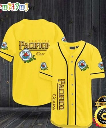 Christmas Gift Lover Beer Yellow Pacifico Beer Baseball Jersey