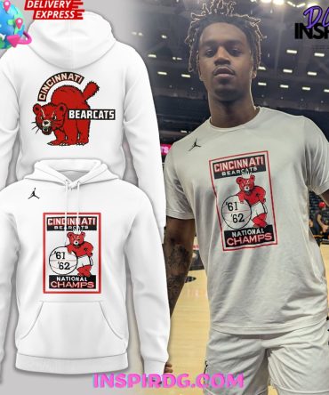 Cincinnati Bearcats 1961-1962 National Champs All Over Print Hoodie, 3D Hoodie