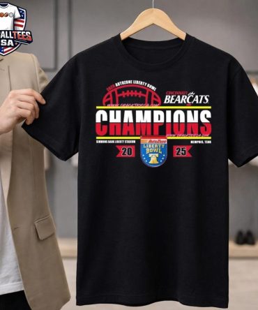 Cincinnati Bearcats 2026 Autozone Liberty Bowl Champions Locker Room Unisex Shirt