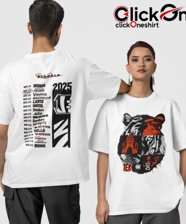 Cincinnati Bengals 2025 Schedule Shirt