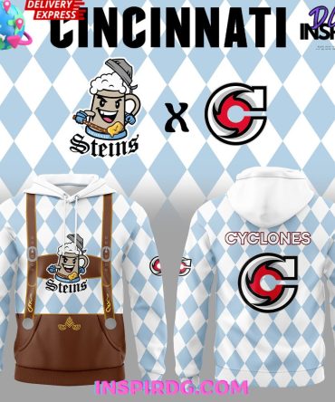 Cincinnati Cyclones Zinzinnati Steins 2025 All Over Print Hoodie, 3D Hoodie