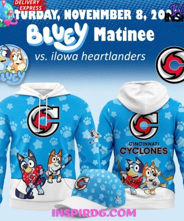 Cincinnati Cyclones X Bluey Night 2025 Special All Over Print Hoodie
