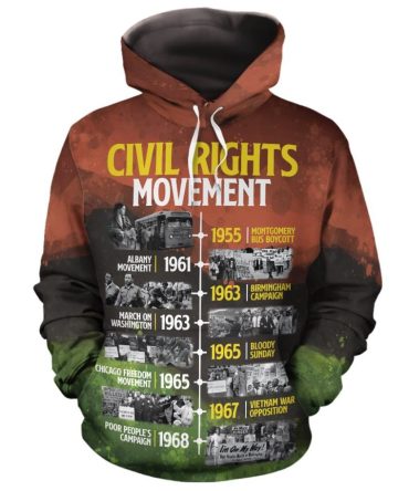 Africa American Hoodie Civil Rights Movement Hoodie Colorful Unisex