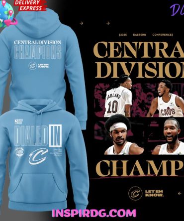 Cleveland Cavaliers 2025 Central Division Champions Blue All Over Print Hoodie, 3D Hoodie