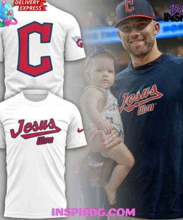 Cleveland Guardians Baseball Jesus Won 2024 White T-Shirt