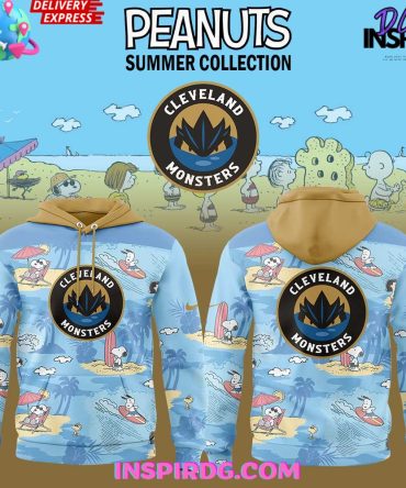 Cleveland Monsters Peanuts Summer Collection All Over Print Hoodie, 3D Hoodie