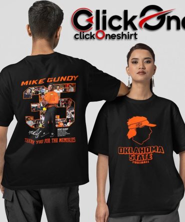 Coach Mike Gundy Osu Football Thank You For The Memories Signature Two-Sided T-Shirt