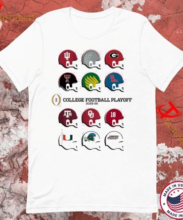 College Football Playoff Field Toy Team Helmets 2025 2026 T-Shirts